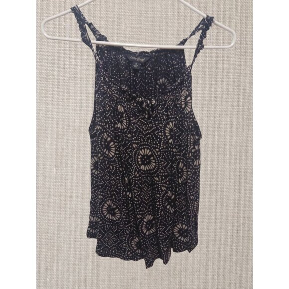 Lucky Brand Womens Sleeveless Printed Tank Top Size Small navy/wht - Picture 1 of 6